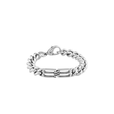 BALENCIAGA BB ICON GOURMETTE BRACELET IN ANTIQUE SILVER 718493TZ99I0911